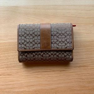 Brown Monogram Coach Wallet